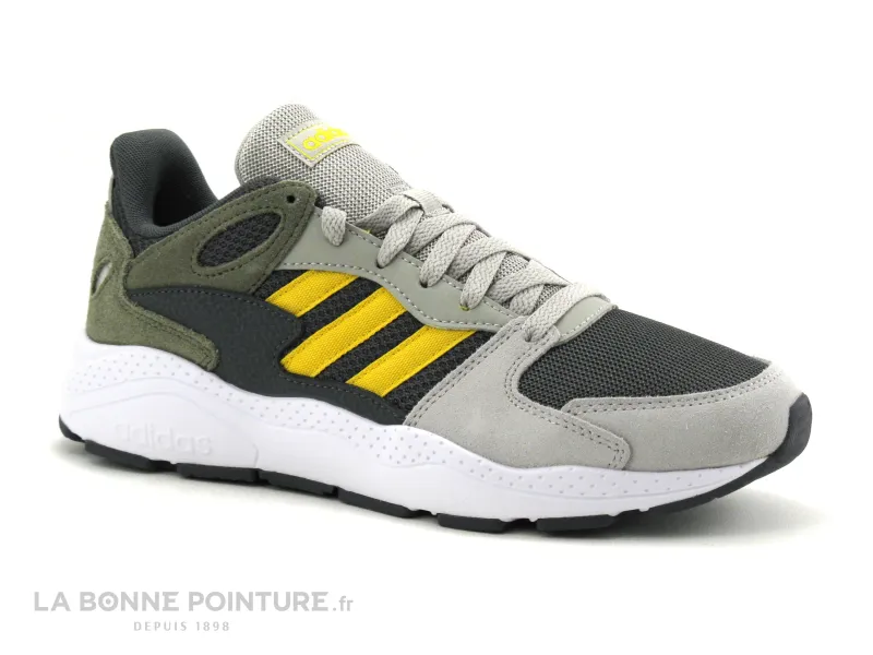 Achat chaussures Adidas Junior Sport, vente Adidas CRAZY CHAOS EG3067 Gris Jaune Vert - Basket junior