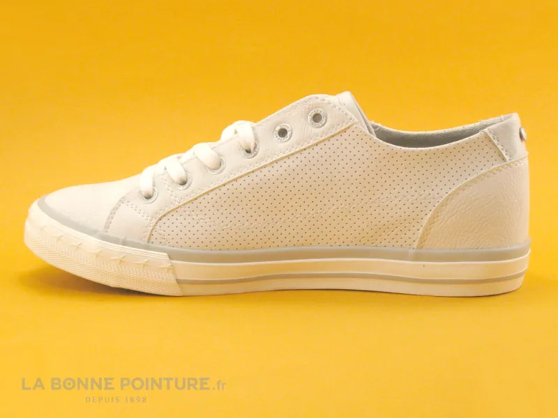 Achat chaussures Mustang Shoes Femme Basket, vente Mustang 1146-302-1 - Basket blanche Femme - Zippee