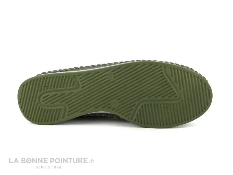 Achat chaussures Pedro Torres Femme Chaussure aérée, vente Pedro Torres 107 DO Olive - Basket Femme en cuir ajoure kaki