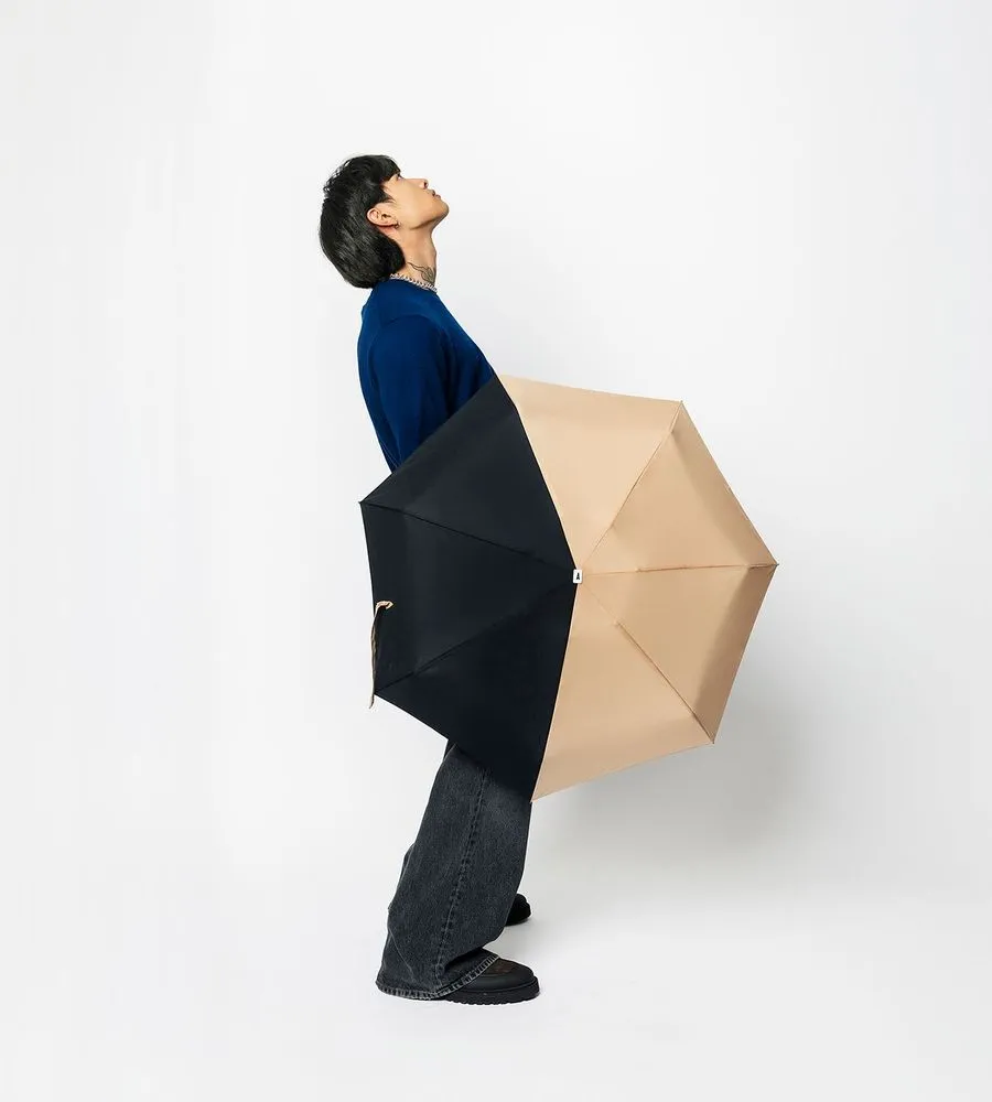 Beige & black micro umbrella - alice