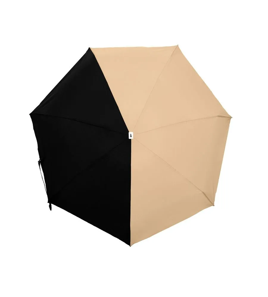 Beige & black micro umbrella - alice