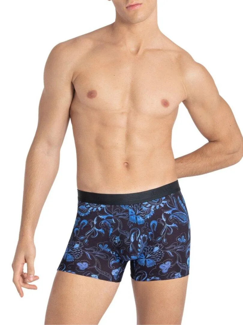 Boxer homme en lyocell et à motif cachemire Kanji - Bleu