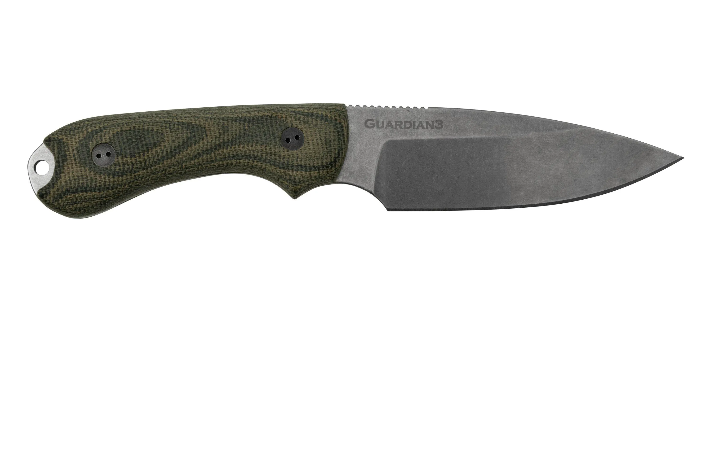 Bradford Knives Guardian 3, 3S-109-MC, 3D Camo Micarta, CPM-Magnacut, Sabre Grind, Stonewash Finish, couteau fixe