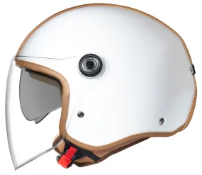 Casque Nexx Y.10 Midtown blanc camel, jet scooter vintage ECE 22 06
