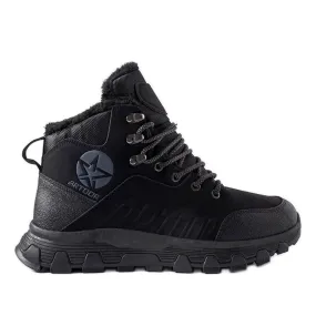 Chaussures de trekking Nurra isolées noires pour hommes le noir