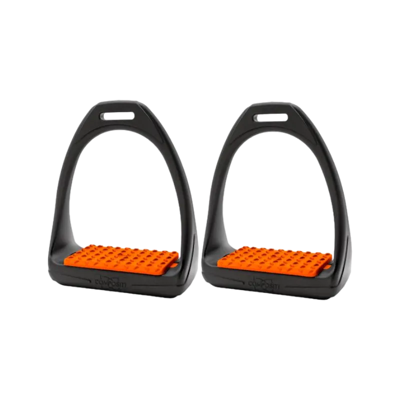 Compositi - Étriers Soft reflex Noir/ Orange