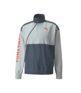 Coupe-Vent 1/2 Zip Gris Homme Puma Train Logo