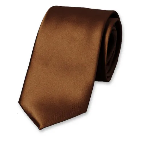 Cravates / Cravate Cognac en satin polyester