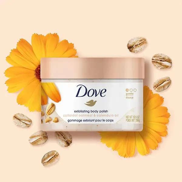 Dove Gommage Corps Doux à l'avoine colloïdale et huile de calendula