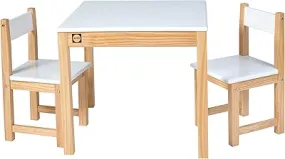 Ensemble table et chaises en bois alex toys artist studio, blanc 