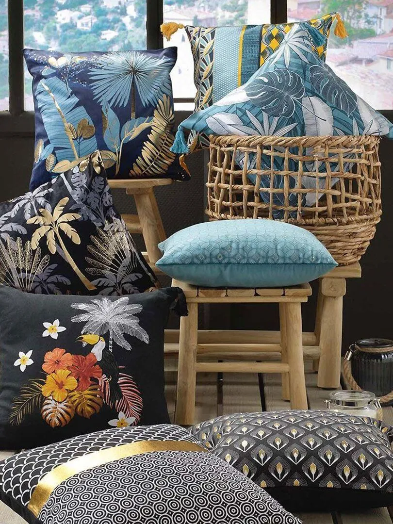 Housse de coussin déco Noireor - Noir Noir