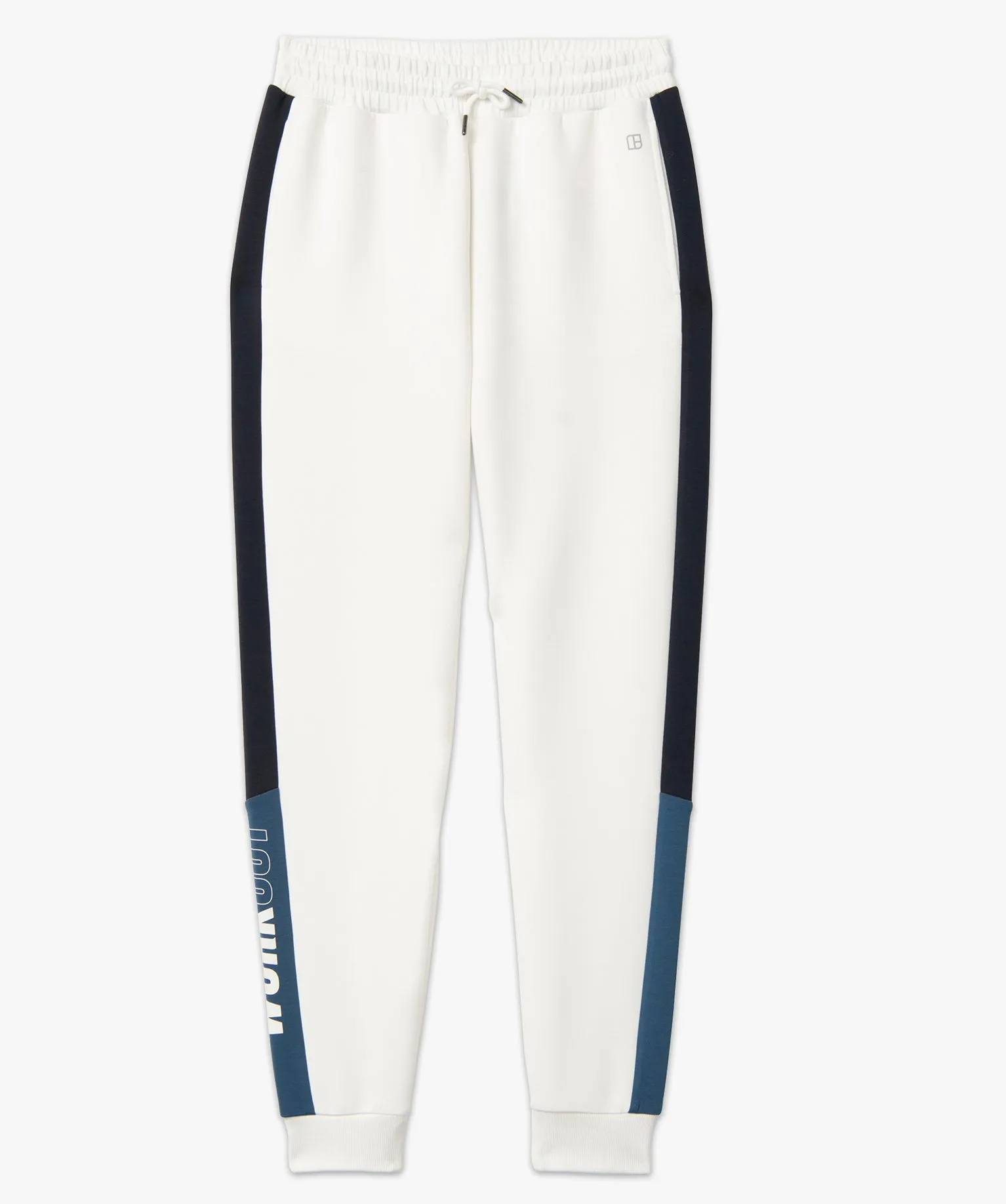 jogging en maille a bandes contrastantes homme blanc pantalons