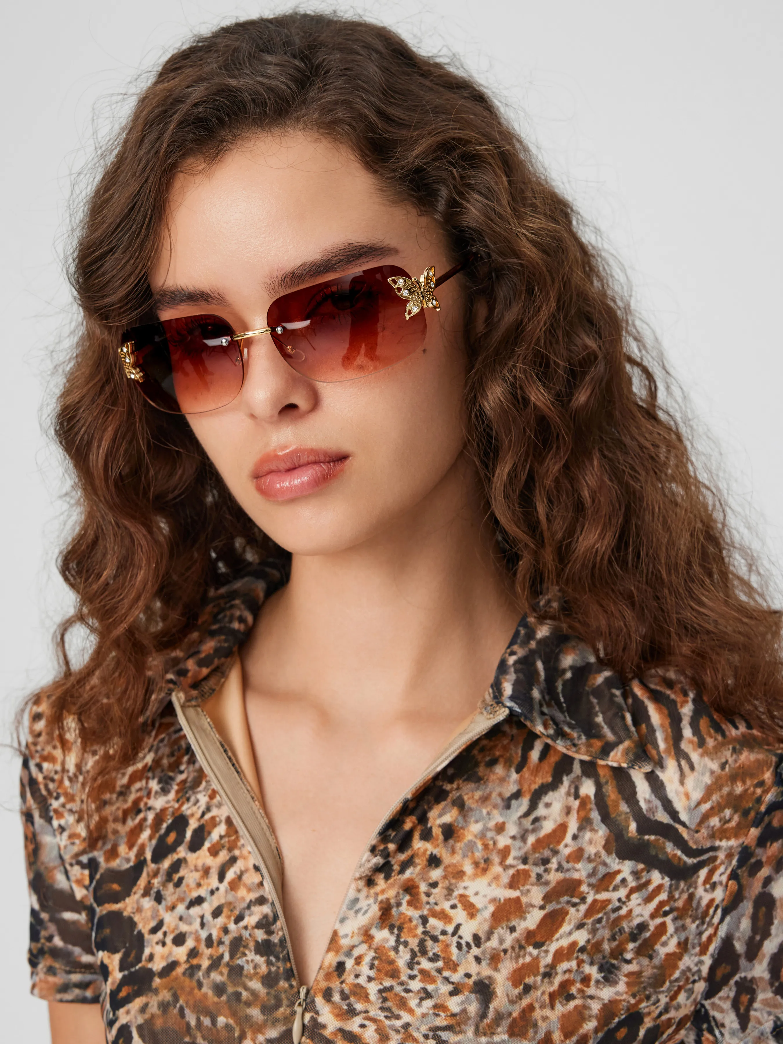 LUNETTES DE SOLEIL SANS MONTURE RECTANGULAIRES
