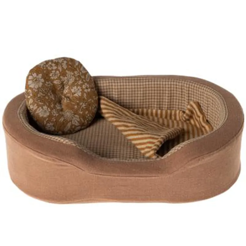 MAILEG - PETIT PANIER POUR CHAT MARRON - littlecasba.com
