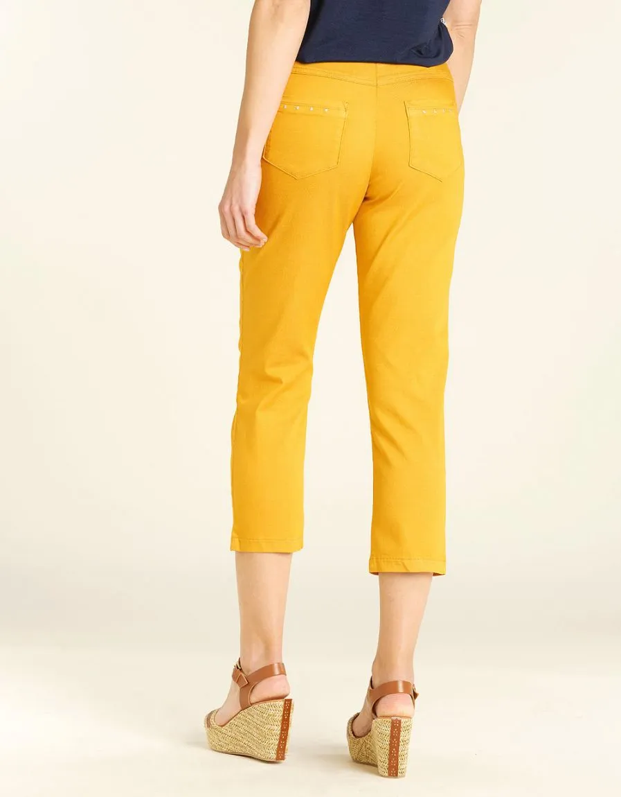 Pantacourt jegging jaune - Pantalons droits