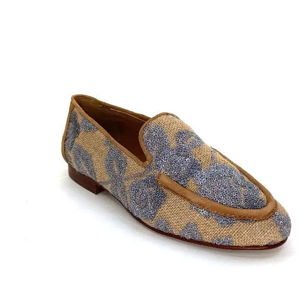 Pedro Miralles 14583 Textile Beige Glitter Bleu Ciel