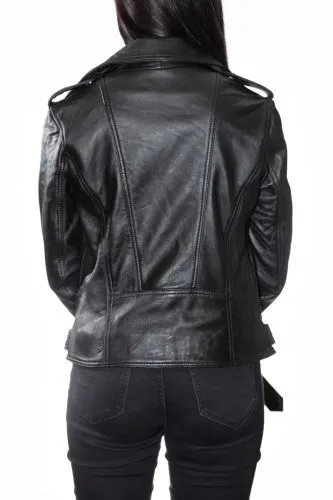 Perfecto cuir femme LADC Diane Biber Black