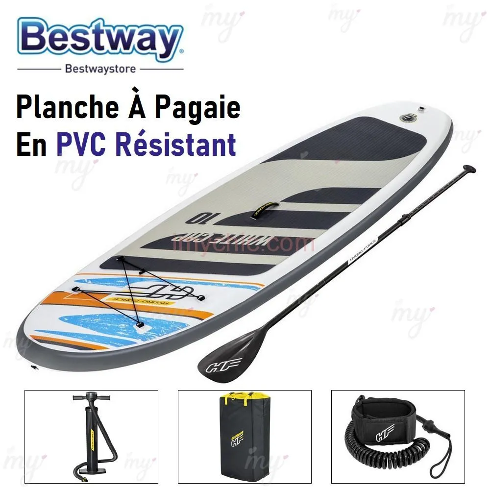 Planche À Pagaie Gonflable Avec Pompe À Main Et Sac À Dos Bestway Hydro