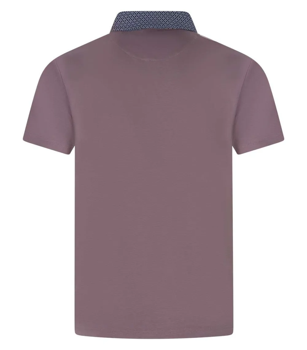 Polo avec un col boutonné et une poche La Squadra violet