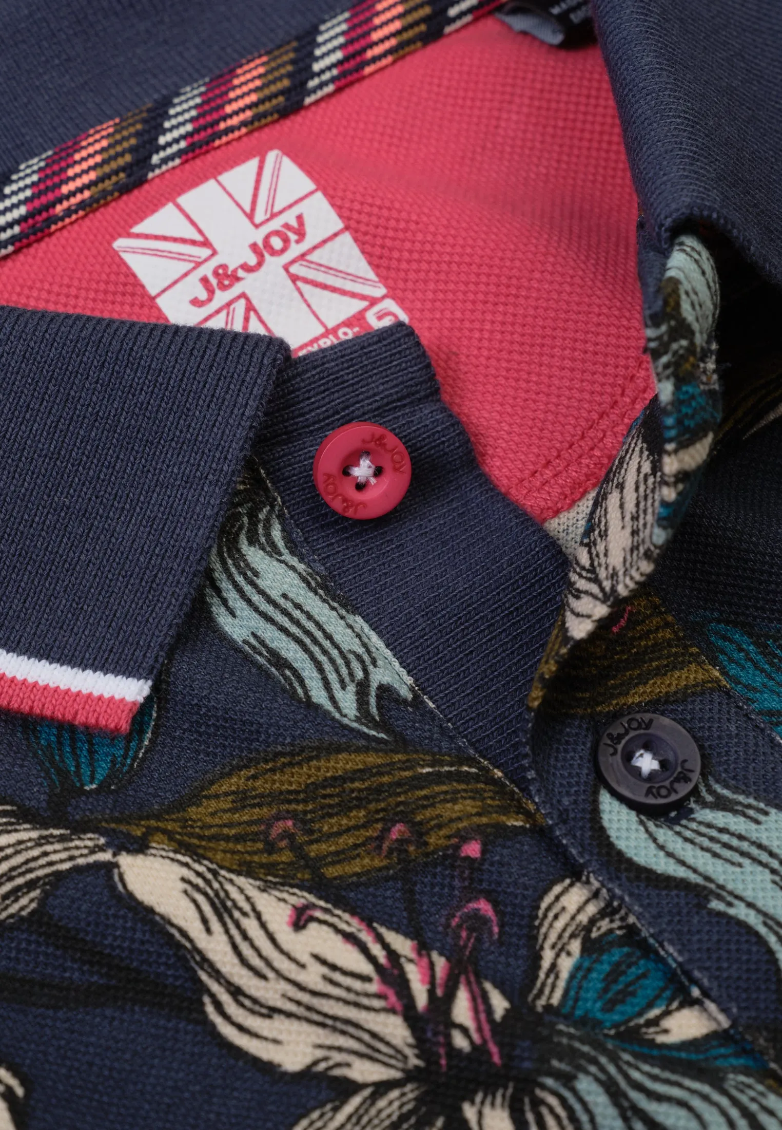 Polo homme bleu marine végétal