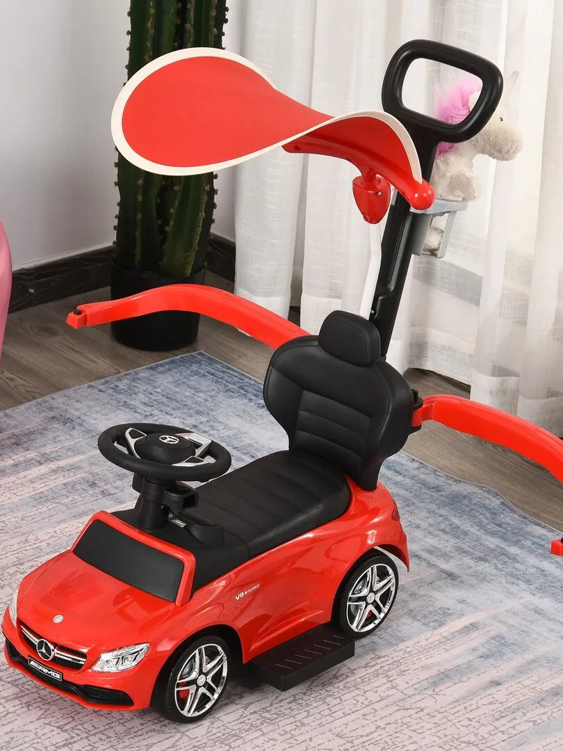 Porteur enfants voiture 12-36 mois multi-équipée - Rouge