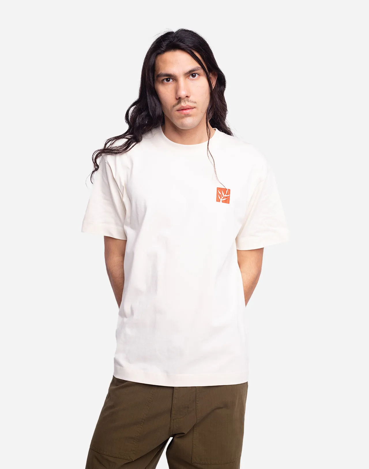 T-shirt Damier ivoire ample Taille XL Couleurs Ivoire