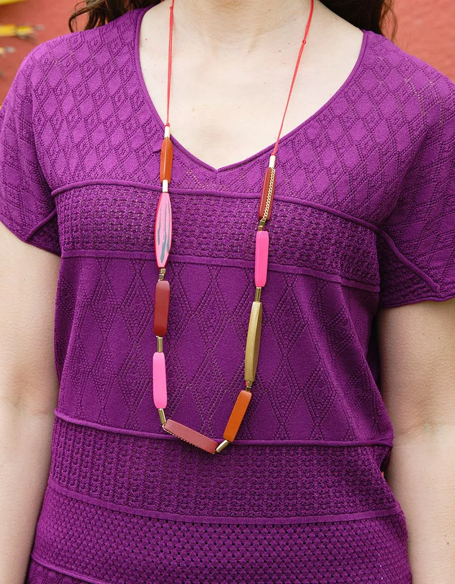 Top crochet violet 