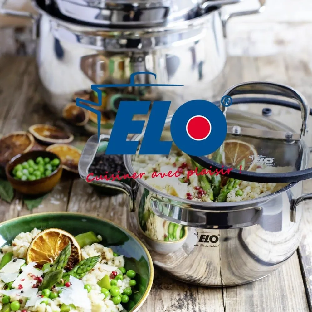 Trois couvercles de cuisson avec poignée en inox 24cm 20cm et 16cm galant elo