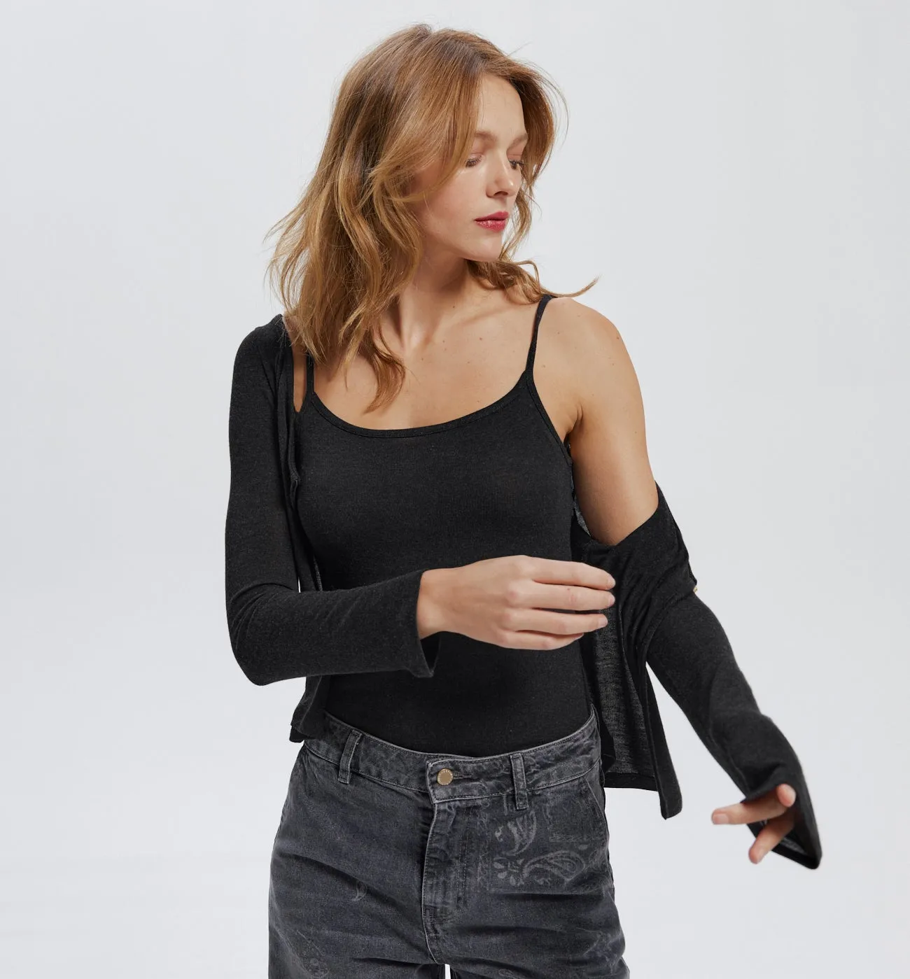 Twin-set en jersey Femme - Gris foncé