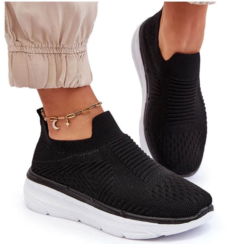 WR1 Chaussures de sport à enfiler pour femmes Noir Ferive le noir